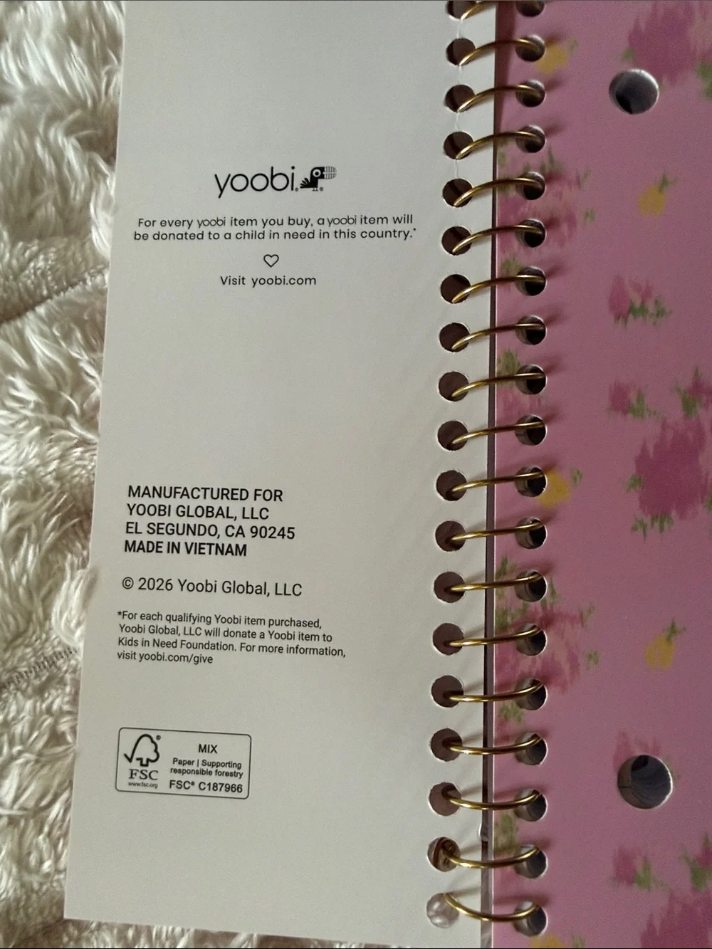 LoveShackFancy Floral Notebook in Blue & Pink - Picture 5 of 7